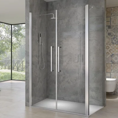 HANY COMBI 80x80 Číre Sprchová zástena štvorcová